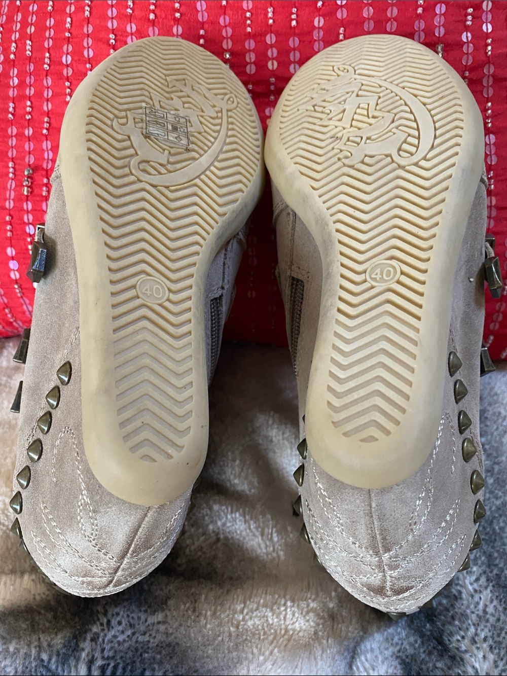 Ash Suede Leather Limited Edition Metal Studded Boots NWOT - Picture 9 of 16